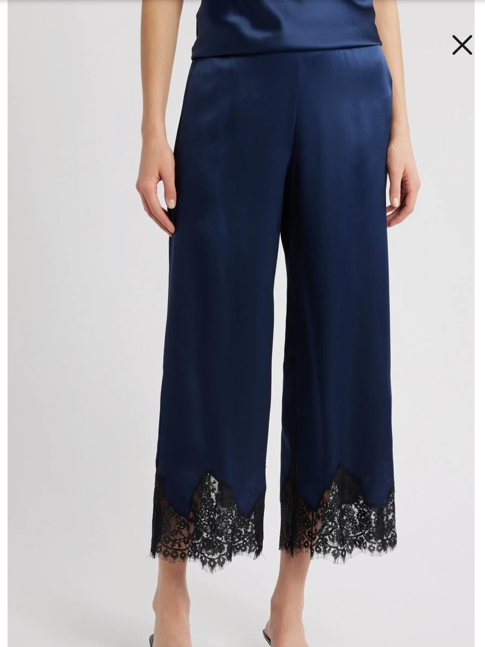 REFORMATION Carolina Silk Lace Hem Pant